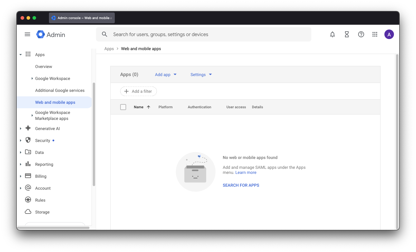 Google Workspace apps list